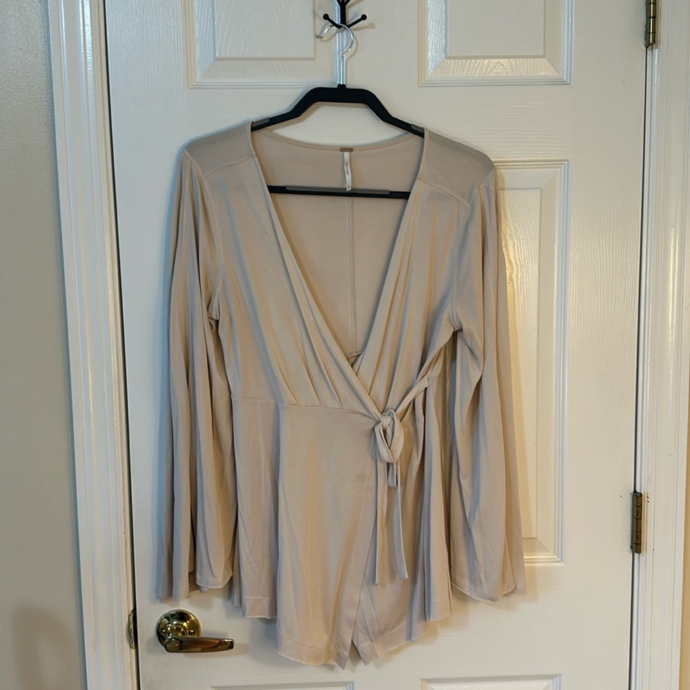 free people tie front shirt